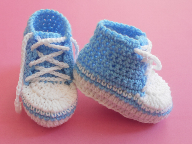 Botitas de Crochet con Cordones para Bebés