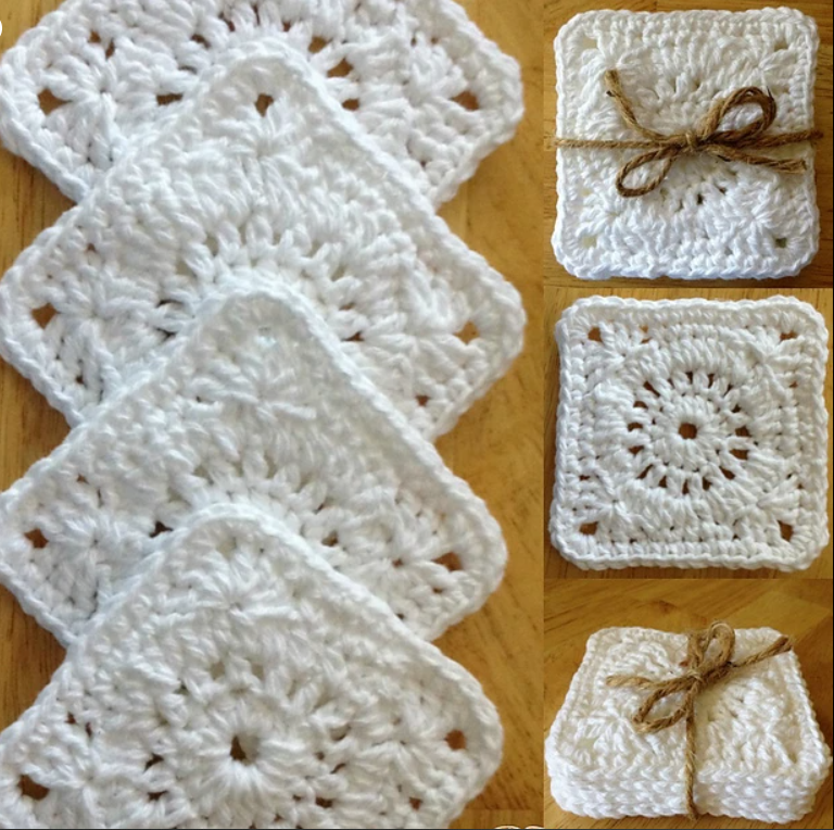 Patrón de Posavasos de Crochet