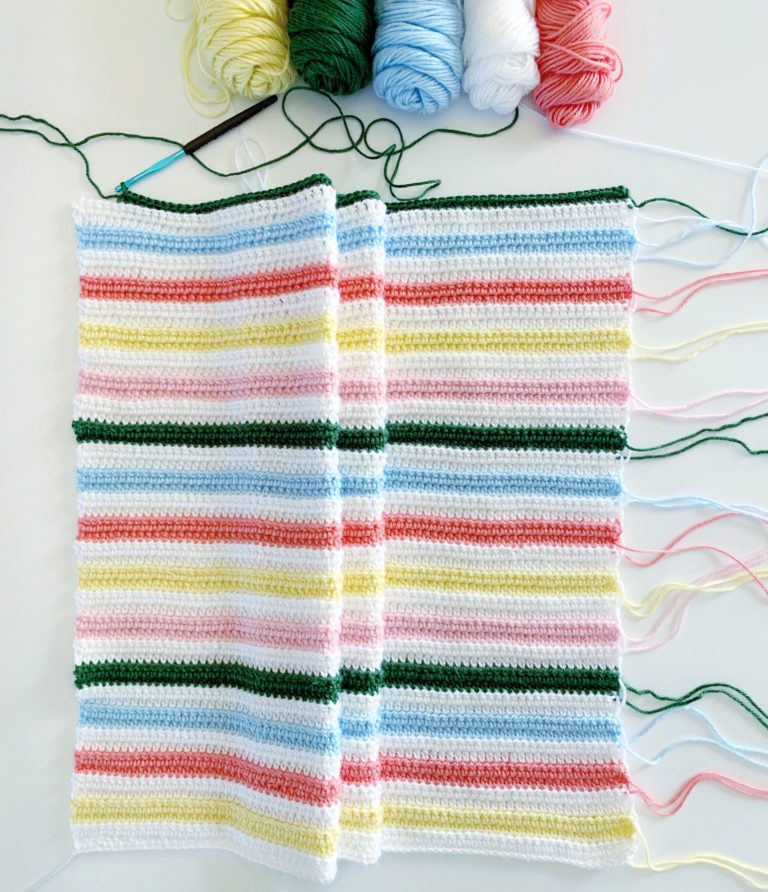 Popsicle Stripes Blanket Pattern