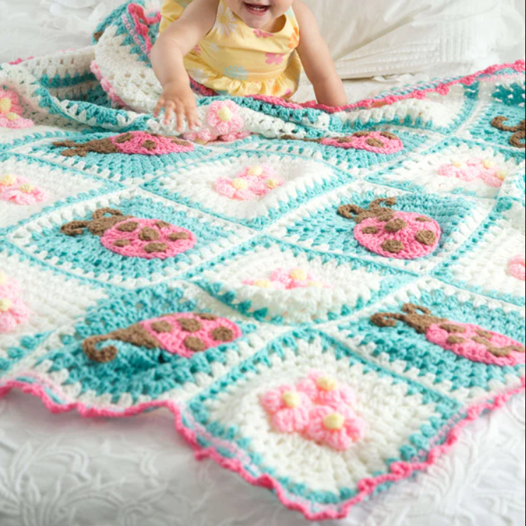 Bugs and Blooms Crochet Blanket Pattern