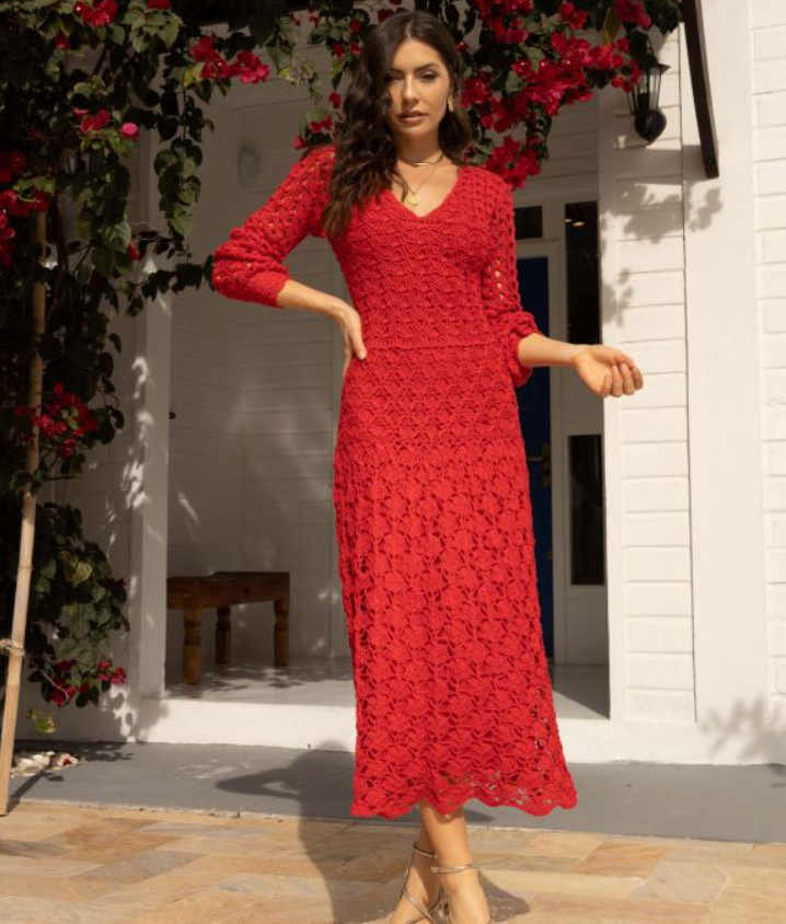 Red Crochet Dress Pattern