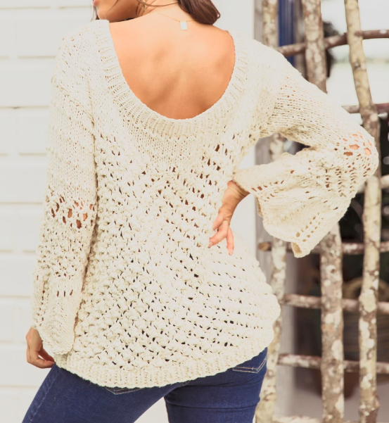 Beautiful Beige Crochet Top