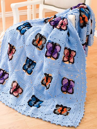 Butterflies of Spring Afghan