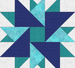 Double Aster Block Quilt