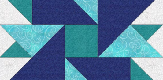 Double Aster Block Quilt