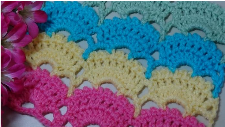 IMG: Picot Fan Stitch in Crochet