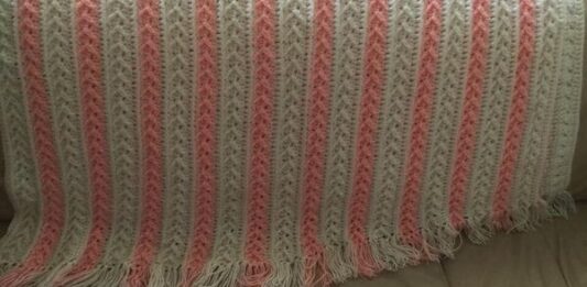 Arrow Stitch Crochet Afghan