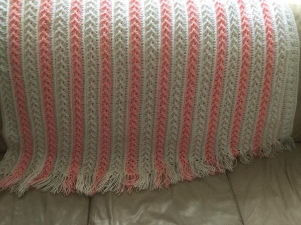 Arrow Stitch Crochet Afghan