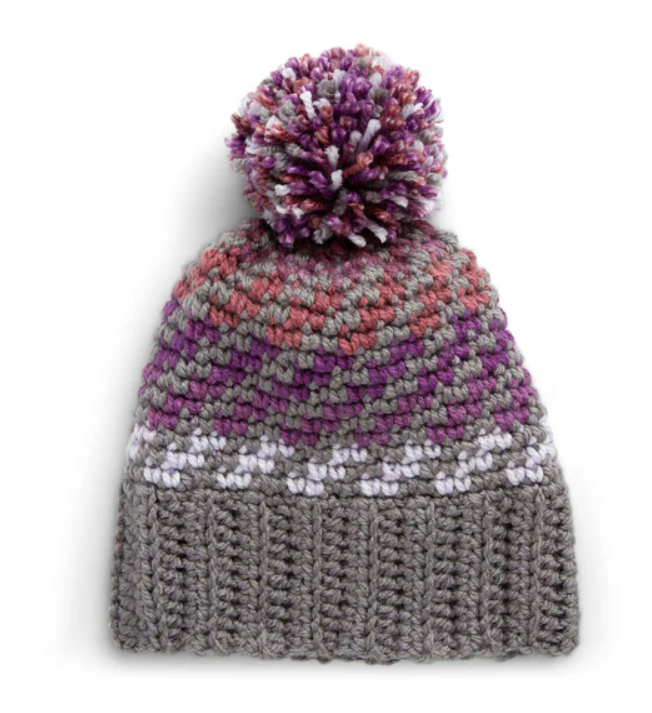 IMG: Crochet Spiral Striped Hat Pattern