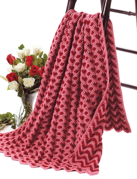 Sweetheart Ripple Afghan