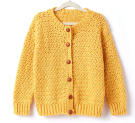 Adult Crochet Crew Neck Cardigan Pattern