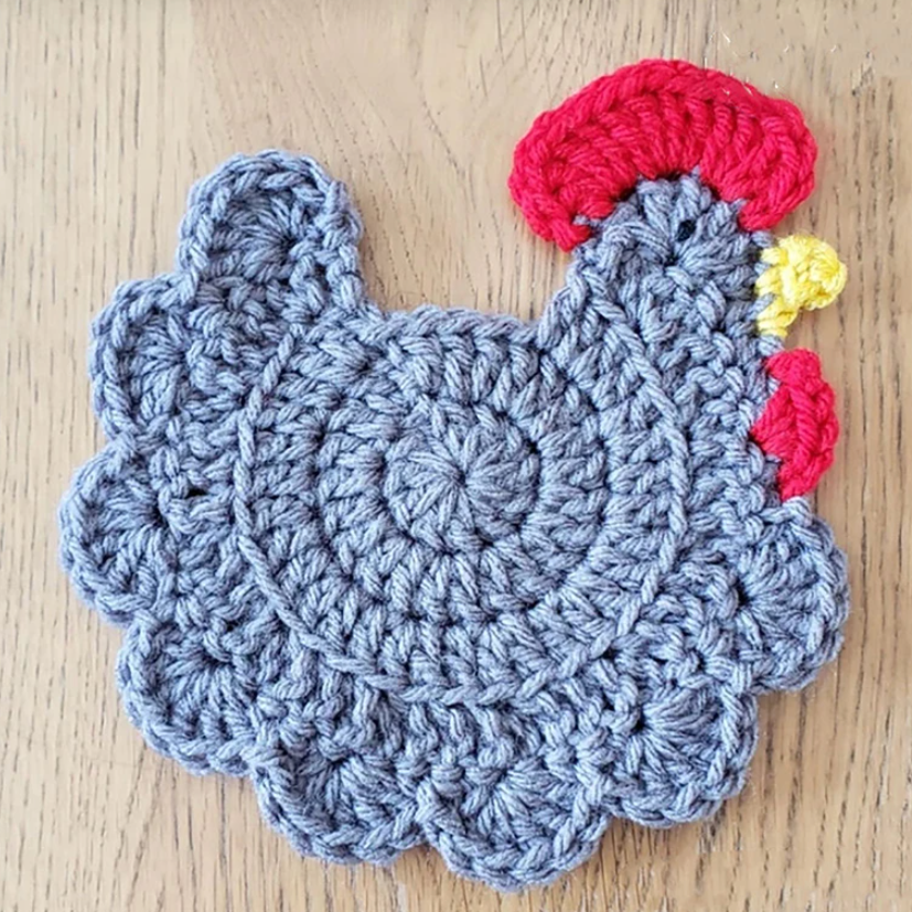 Chicken Coasters Crochet Pattern