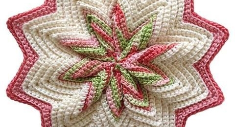 Crochet Flower Hot Pad Pattern