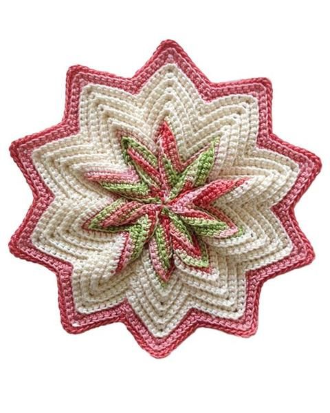 Crochet Flower Hot Pad Pattern