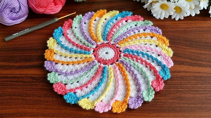 How to Crochet a Colorful Table Design