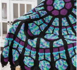 Cathedral Window Afghan Free Pattern