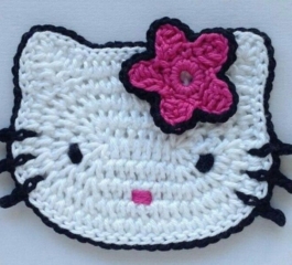 Kitty Applique Crochet Free Pattern
