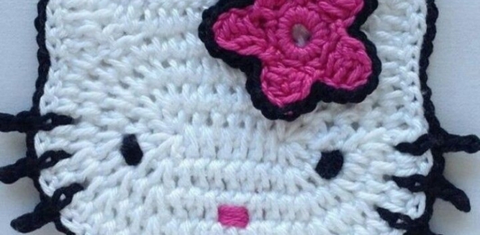 Kitty Applique Crochet Free Pattern
