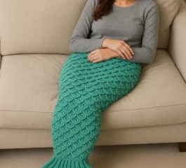 Mermaid Lap Blanket – Crochet Pattern