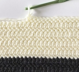 Herringbone Half Double Crochet Blanket