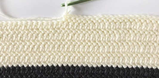 Herringbone Half Double Crochet Blanket