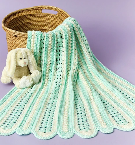 Soft Shells Baby Blanket Free Crochet Pattern